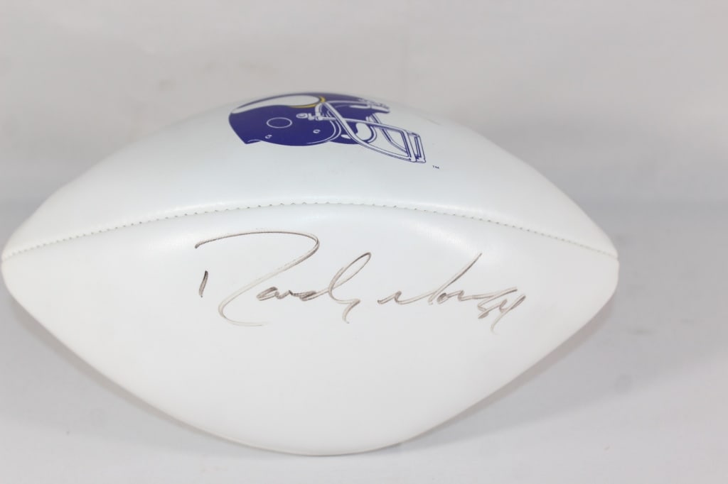 Randy Moss Autographed Football with Case (1 of 3)