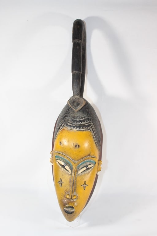Ivory Coast West Africa Tribal Wood Mask 23": La Cote D Lvoire; good overall as pictured