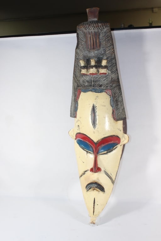 Ivory Coast West Africa Tribal Wood Mask 27": La Cote D Lvoire; good overall as pictured