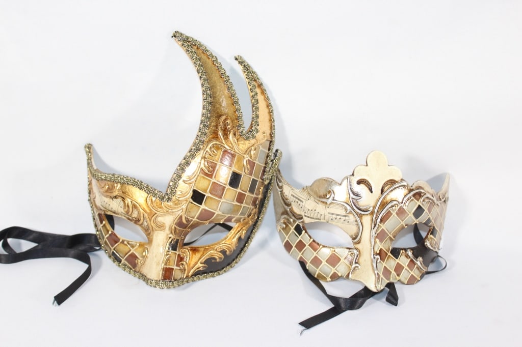 Pair - Made in Italy Venetian Masks - (1 of 5)