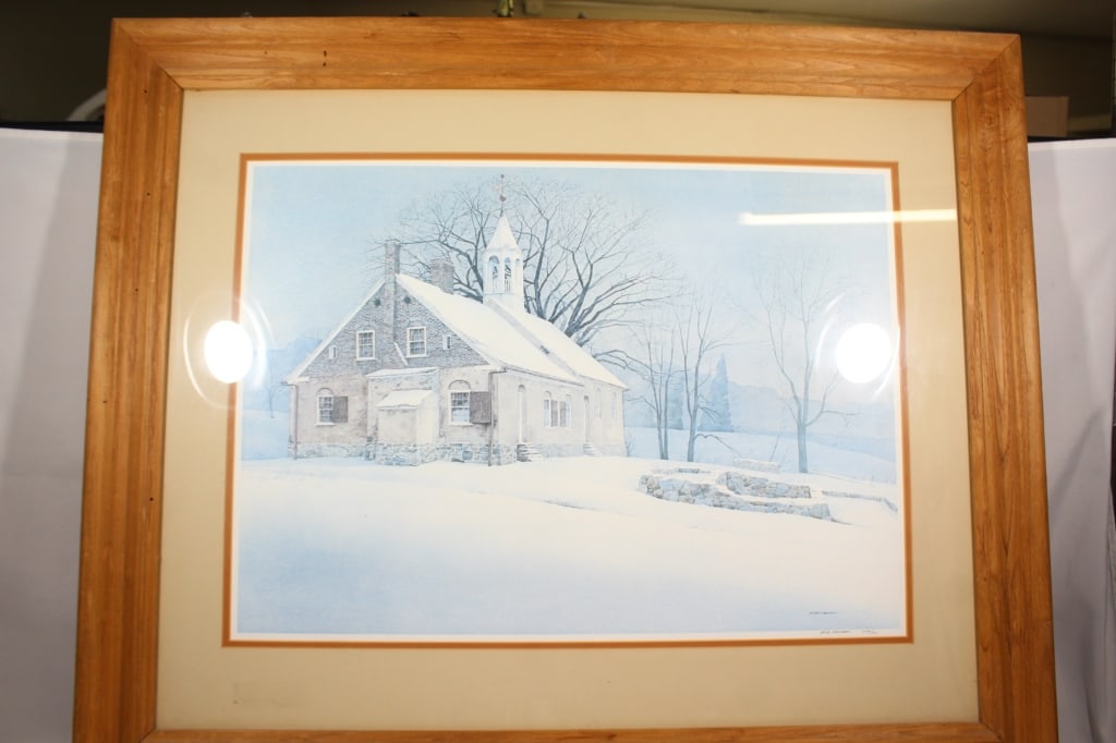 Robert Dance Signed Numbered Litho of Church (1 of 3)