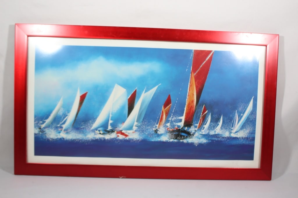 Victor Spahn Signed/Numbered Sailboat Litho (1 of 3)