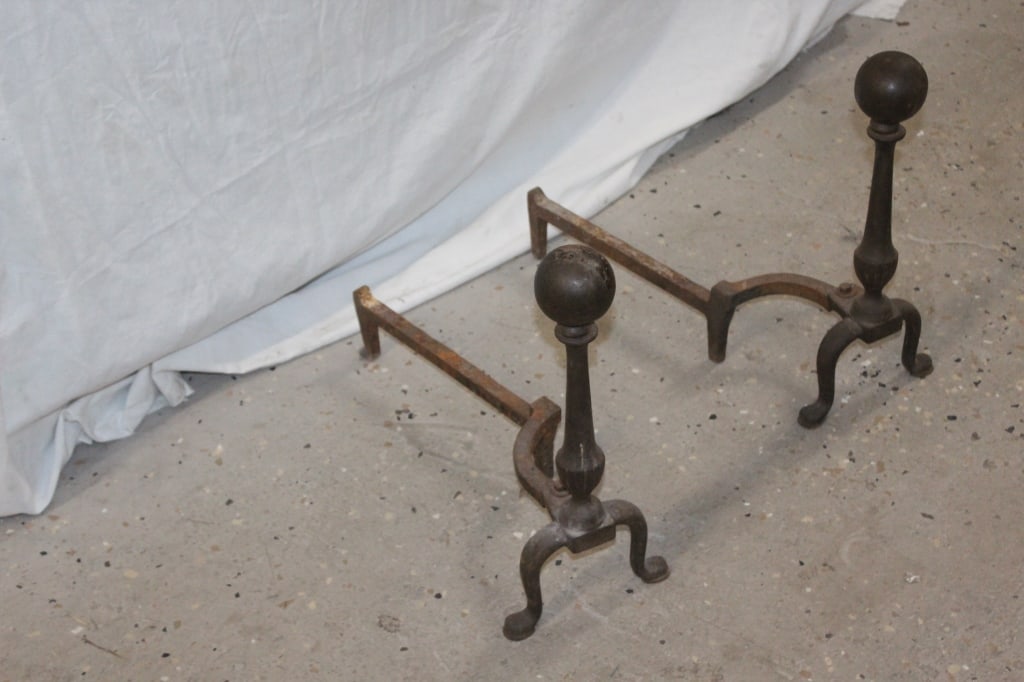 Pair of Antique Andirons: good overall as pictured
