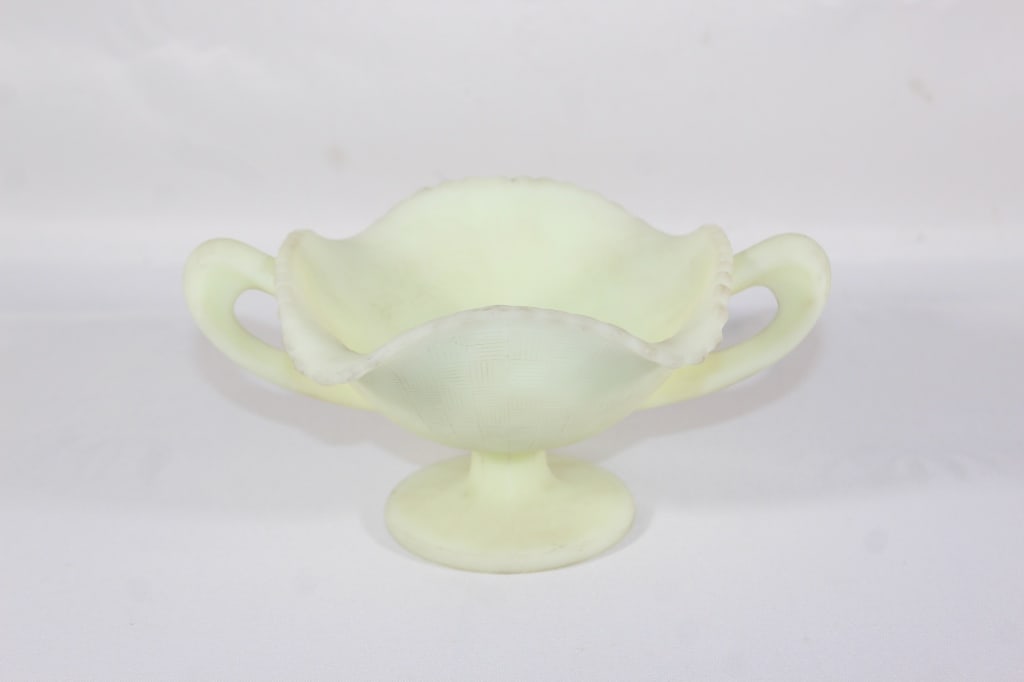 Fenton Custard Glass Pear Double Handled Dish (1 of 4)