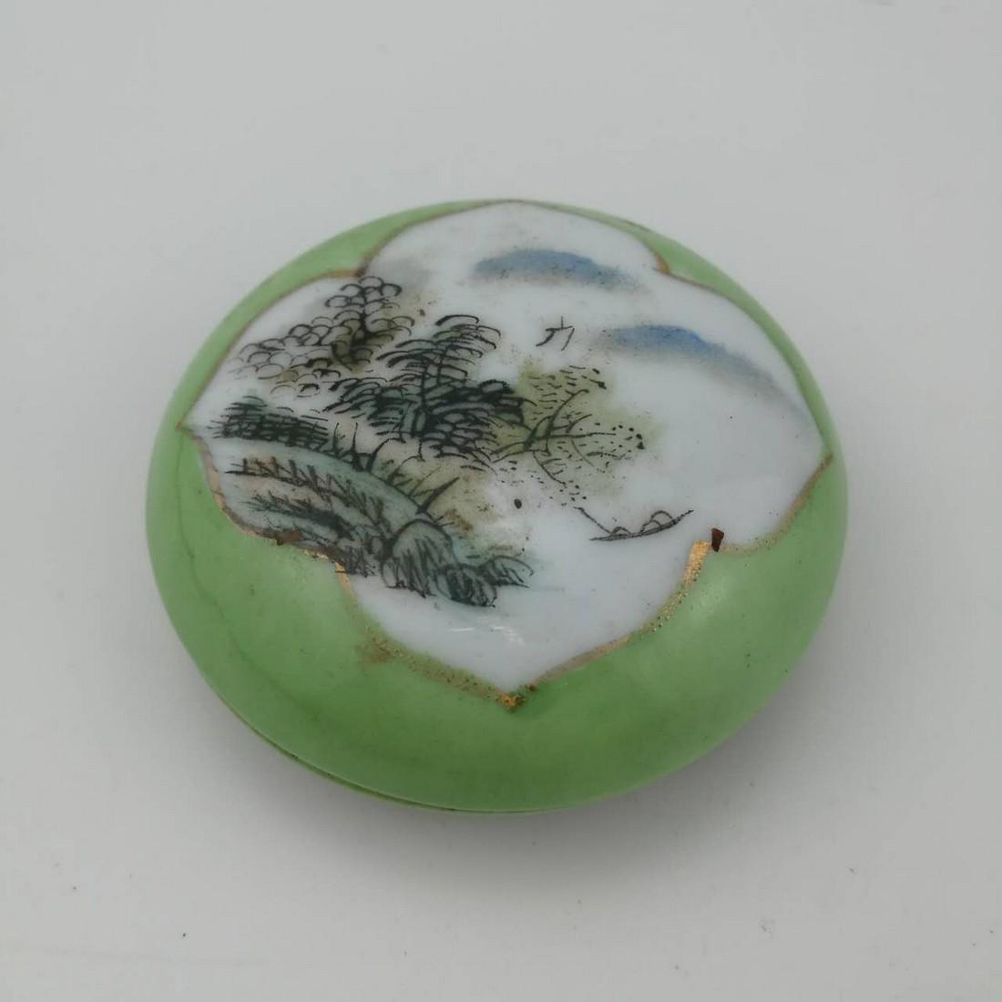 19th Century Chinese Famille Rose Ink Box (1 of 4)