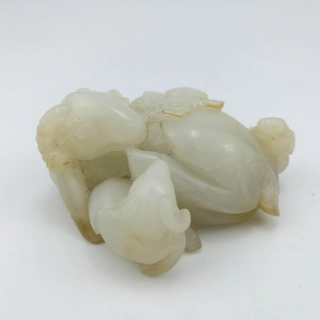 Antique Chinese A Carved  Jade sheep Model (1 of 4)