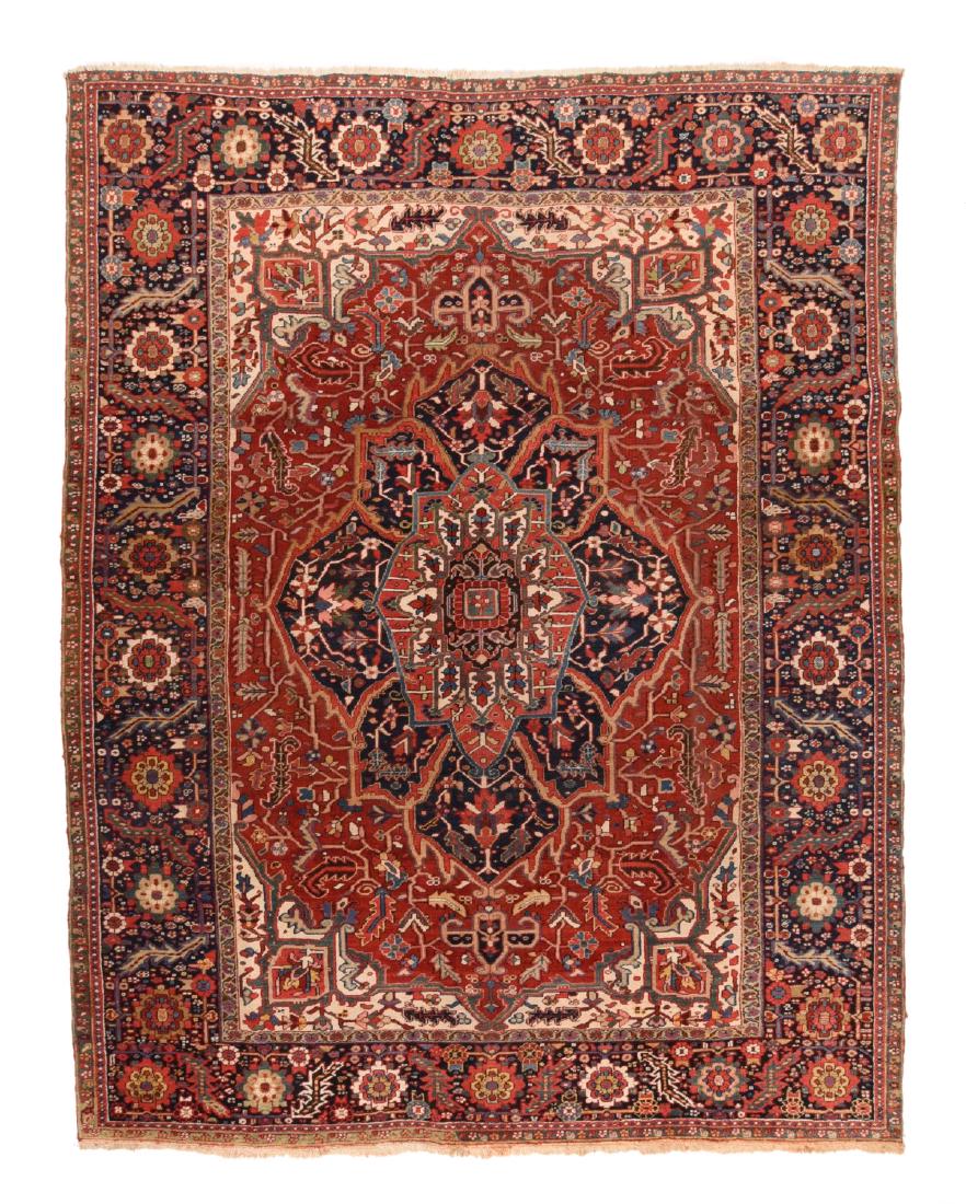Fine Persian Antique Heriz Serapi, Circa 1910: Fine Persian Antique Heriz Serapi, Circa 1910 Dimensions: 8'5" x 11'0"