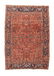Antique Rust Heriz Persian Area Rug.