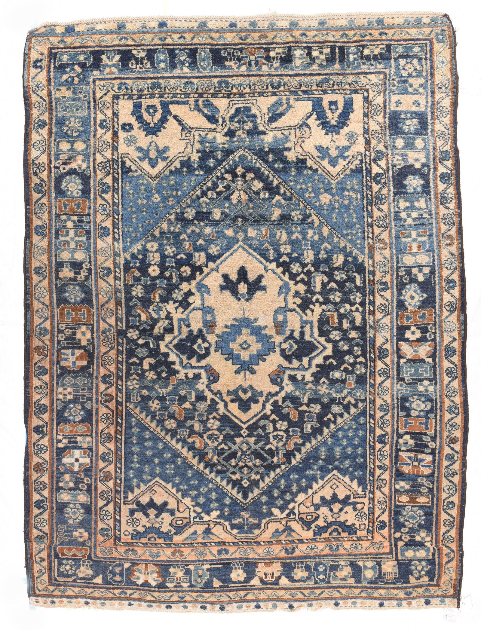 Malayer Persian Area Rug, 6'4'' X 7'6'': Antique Midnight Blue Malayer Persian Area Rug, 6'4'' x 7'6''On the eastern edge of the Hamadan area, the town and surrounding villages of Malayer weave an assortment of scatters,long rugs and gallery