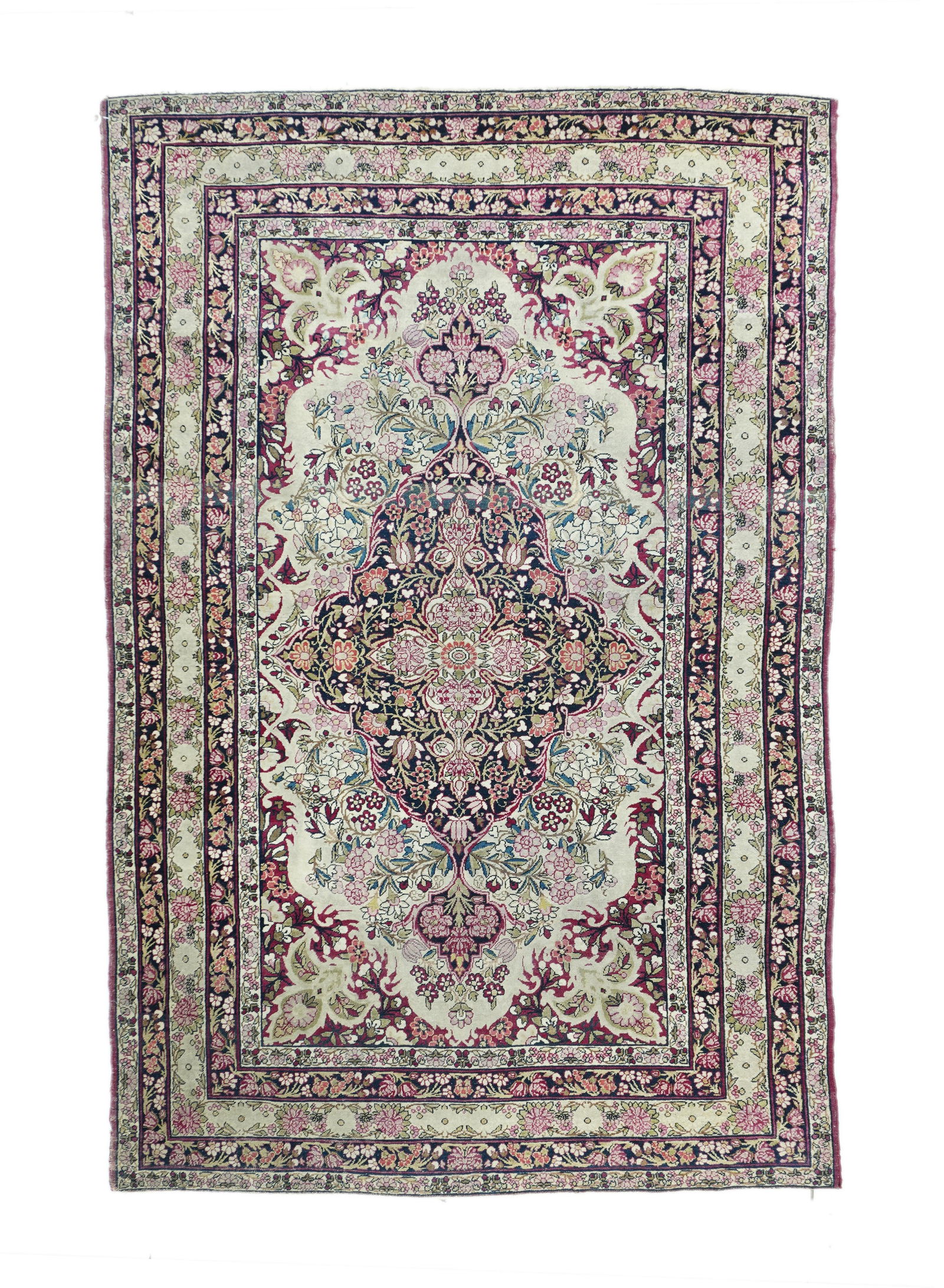 Lavar Kerman Persian Rug, 4'2" X 6'7": Fine Antique Lavar Kerman Persian Rug, 4'2" X 6'7", 1890. For Any Additional Information You May Email Us 24/7 At: Info@Finerugsny.Com Phone: 301-229-4472