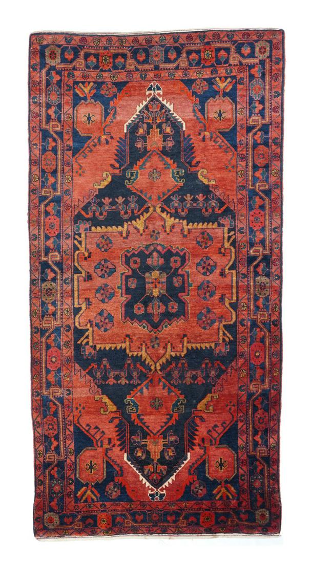 Kuhi Rug, 4'10" x 9': Fine semi antique Persian kuhi rug. 1930's