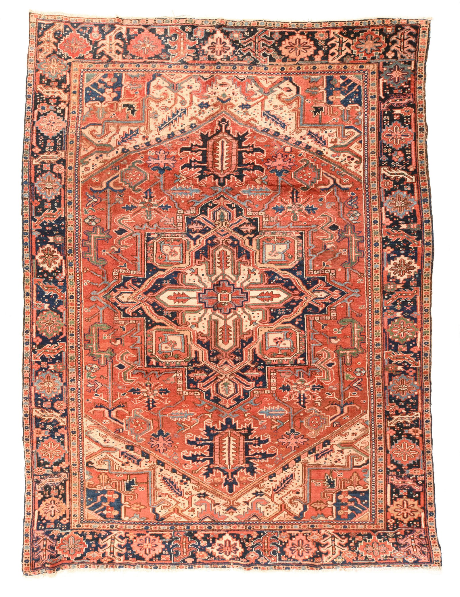 Heriz Rug, 8'4"x11'3": Fine antique Persian Heriz rug, circa 1920.