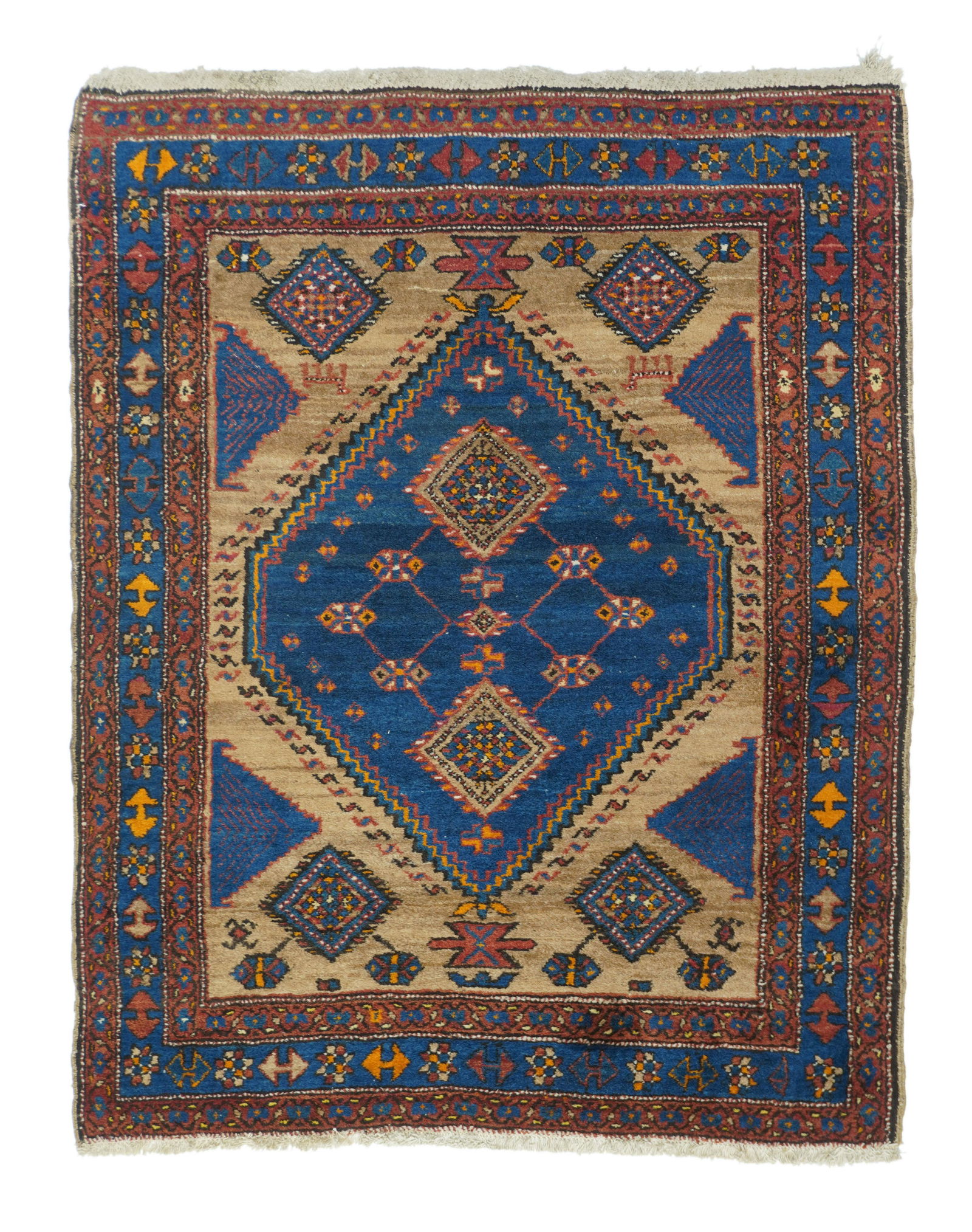Antique Persian Bakhshaish, 3'9" x 4'9": Antique Persian Bakhshaish, 3'9" x 4'9", Circa1890's1890's