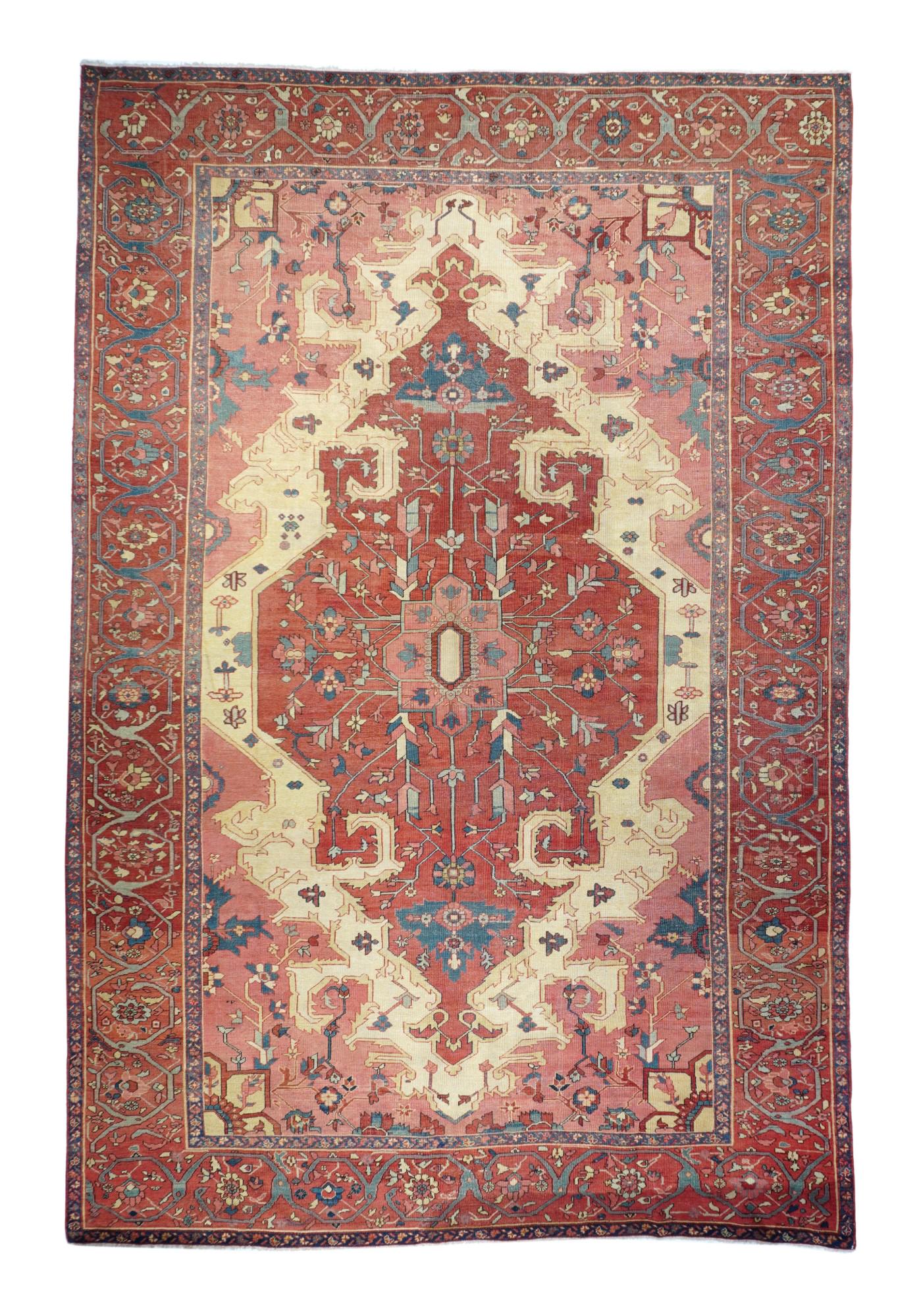 Serapi Rug, 9'2"x 13'10": Antique Persian Serapi