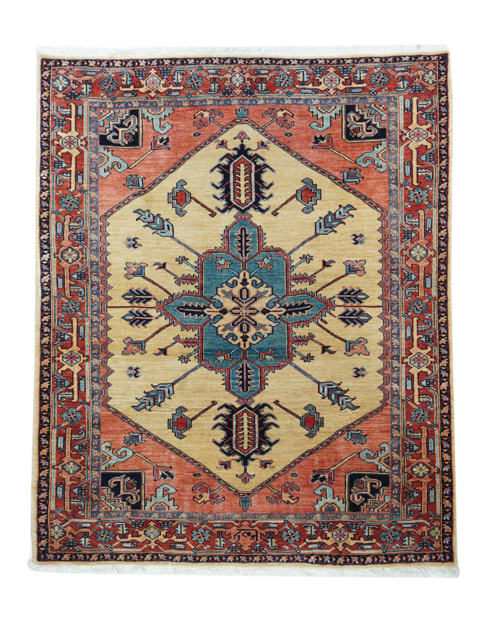 Antique Heriz Rug, 5'3" x 6'5" (1 of 5)