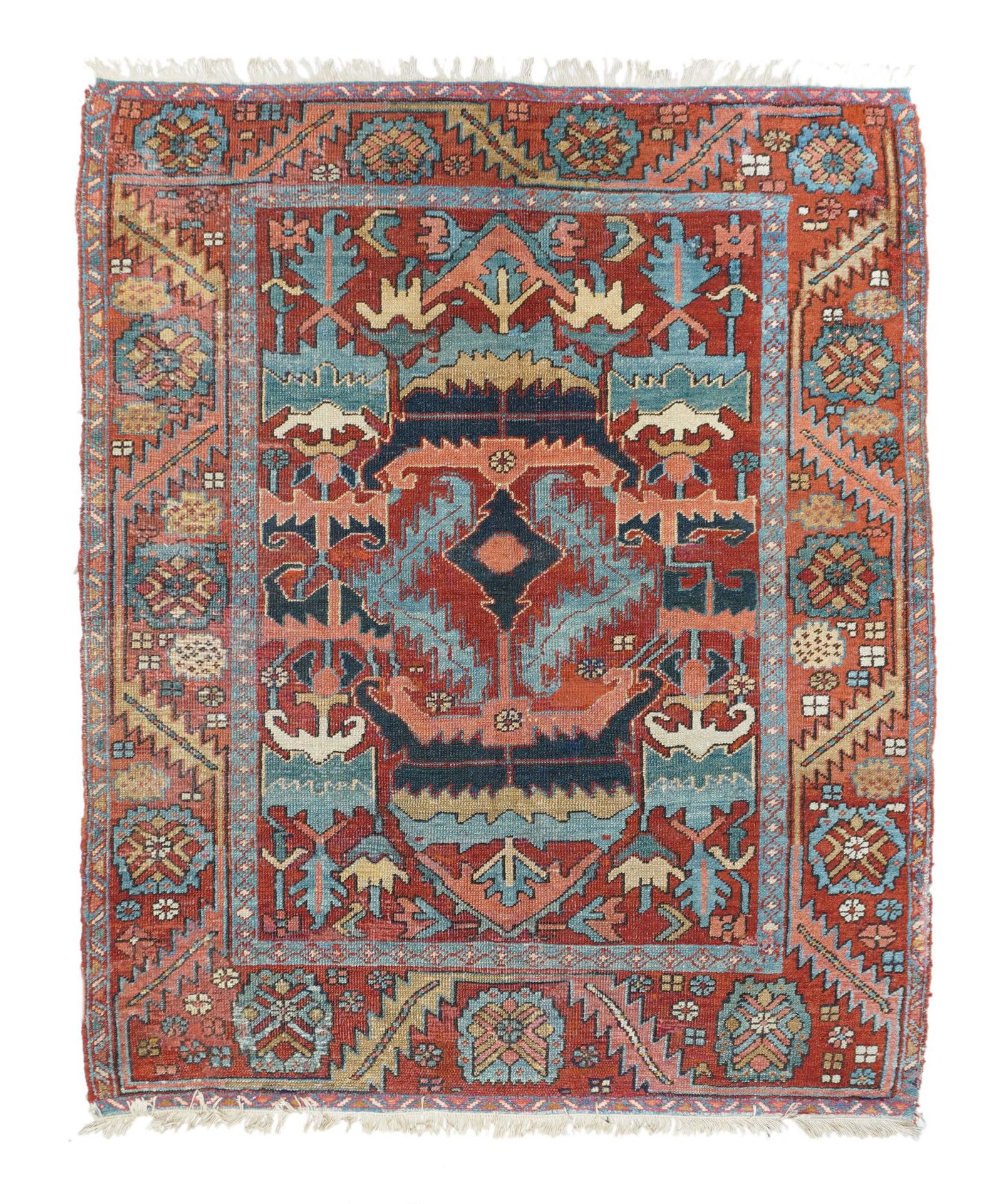 Antique Serapi Rug, 5' x 6': Antique Persian Serapi