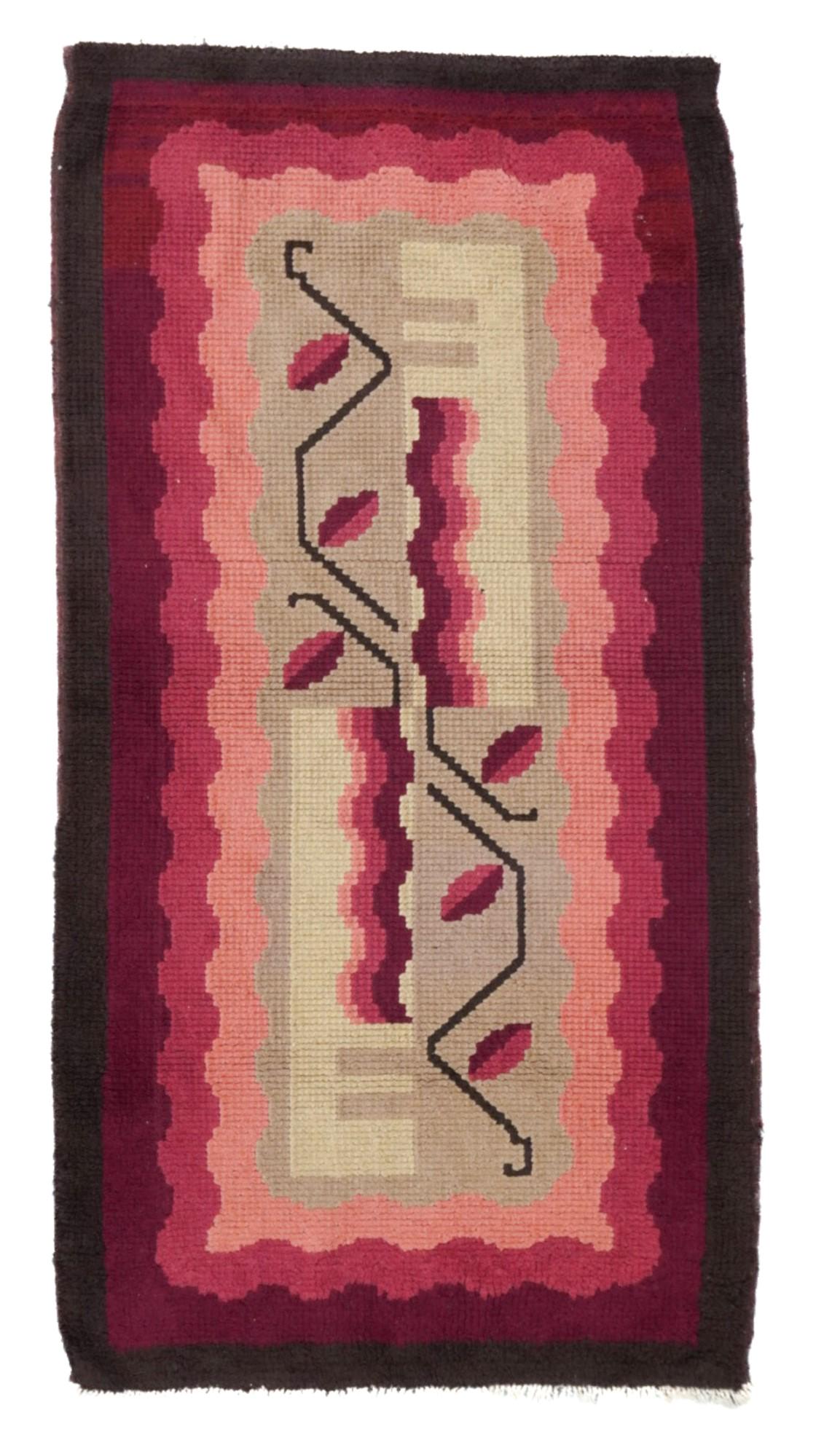 Fine Antique Swedish Rug, 3'6" x 6'10": Fine Antique Swedish Designer Rug