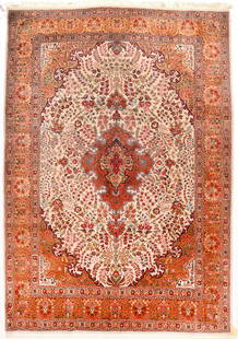 Vintage Tabriz Rug, 7'2'' x 10'1'': Vintage Persian Tabriz