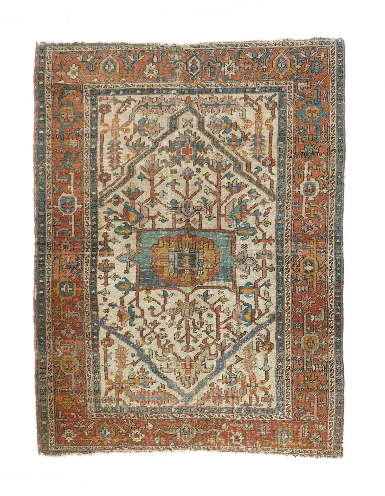 Antique Bakhshaish Rug, 4'10" x 6'10": Antique Bakhshaish Persian Rug