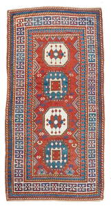 Antique Kuba Rug, 3'10" x 7'7"