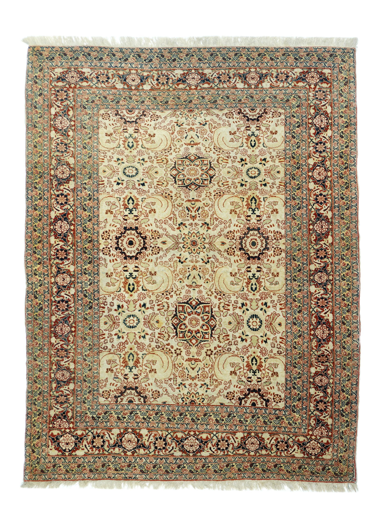 Antique Tabriz Hajijalili Rug, 4'3" X 5'3" (1 of 6)