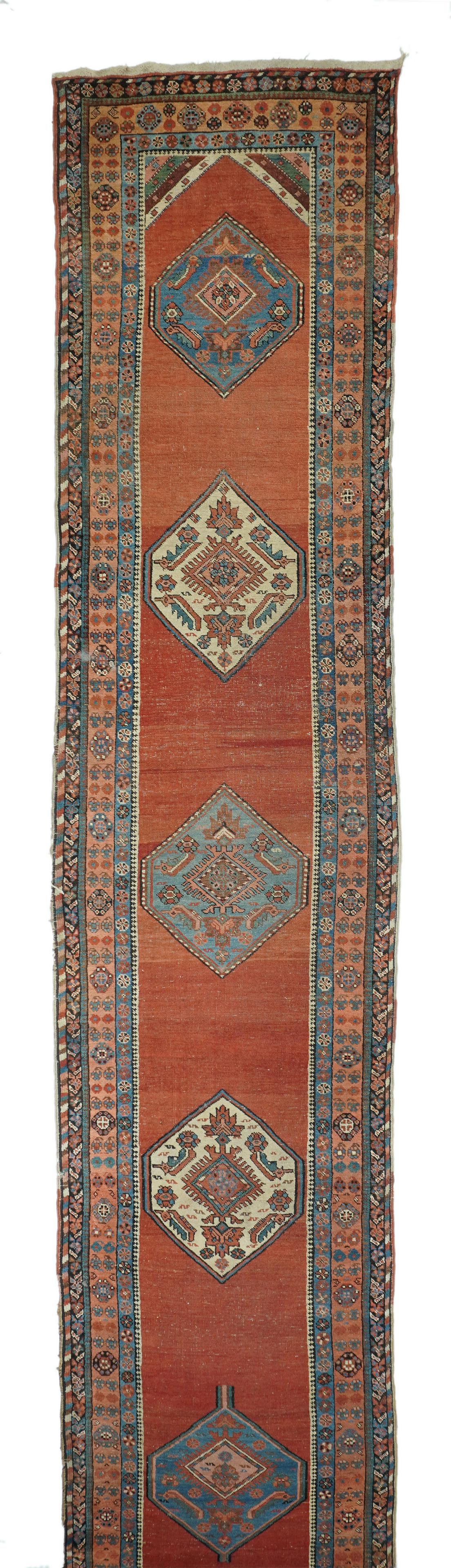 Antique Bakhshaish Rug, 3'4" x 17'3" (1 of 6)
