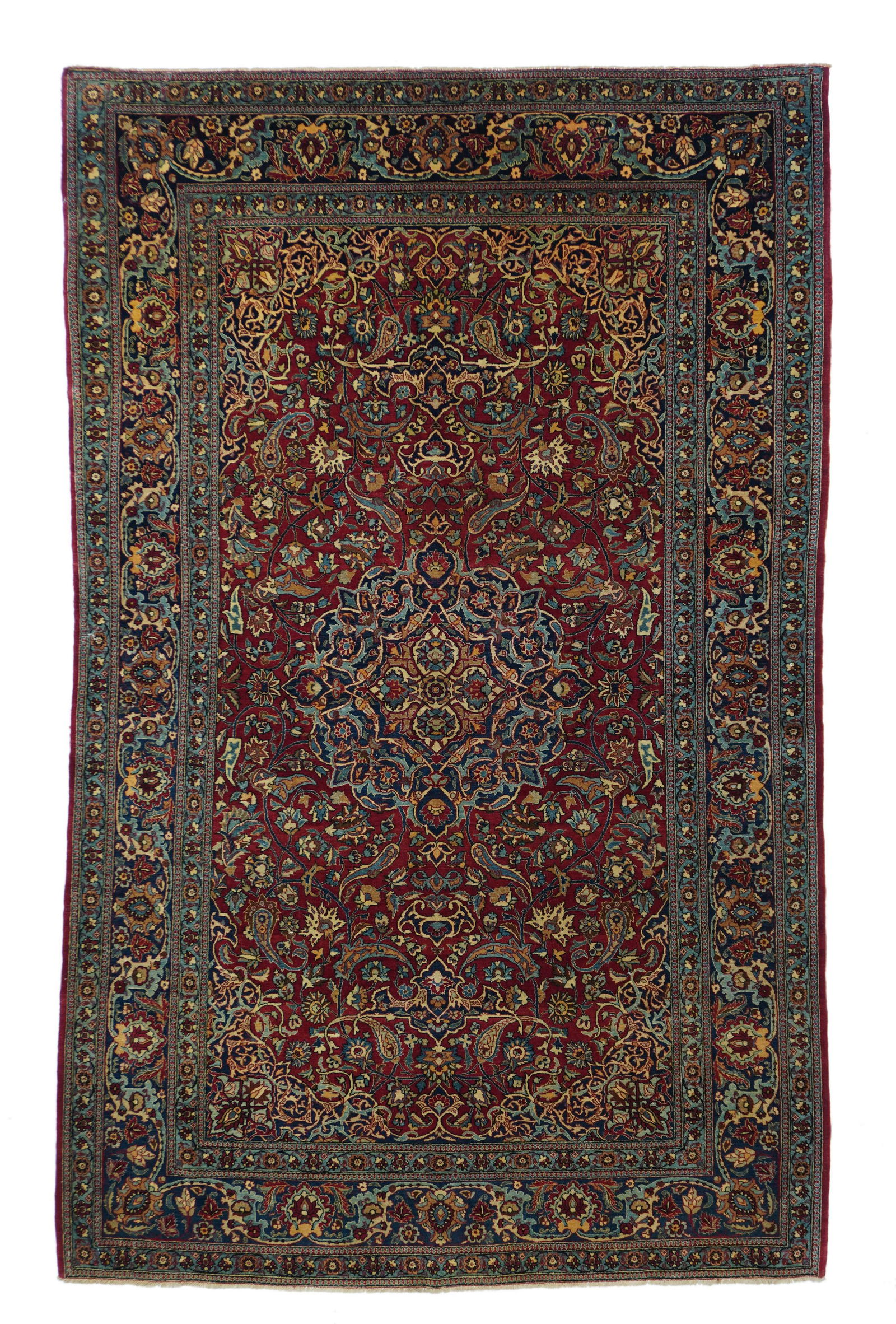 Antique Isfahan Rug, 4'4" X 7'2" (1 of 6)