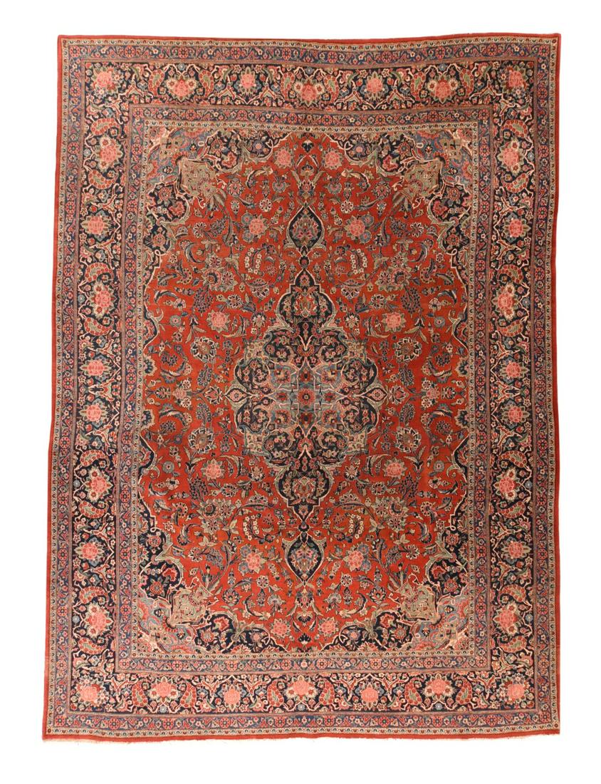 Antique Kashan Rug, 8'7'' x 12'5'' (2.62 x 3.78 m) (1 of 3)
