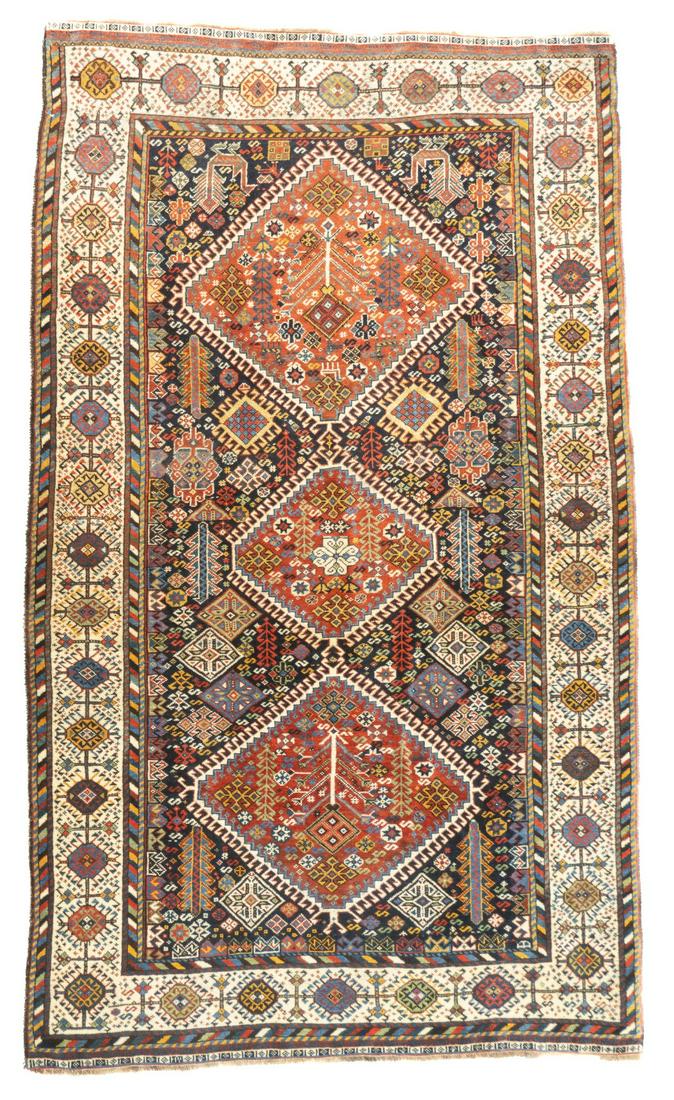 Antique Qashqai Rug, 4'9'' x 7'11'' (1.45 x 2.41 m) (1 of 5)