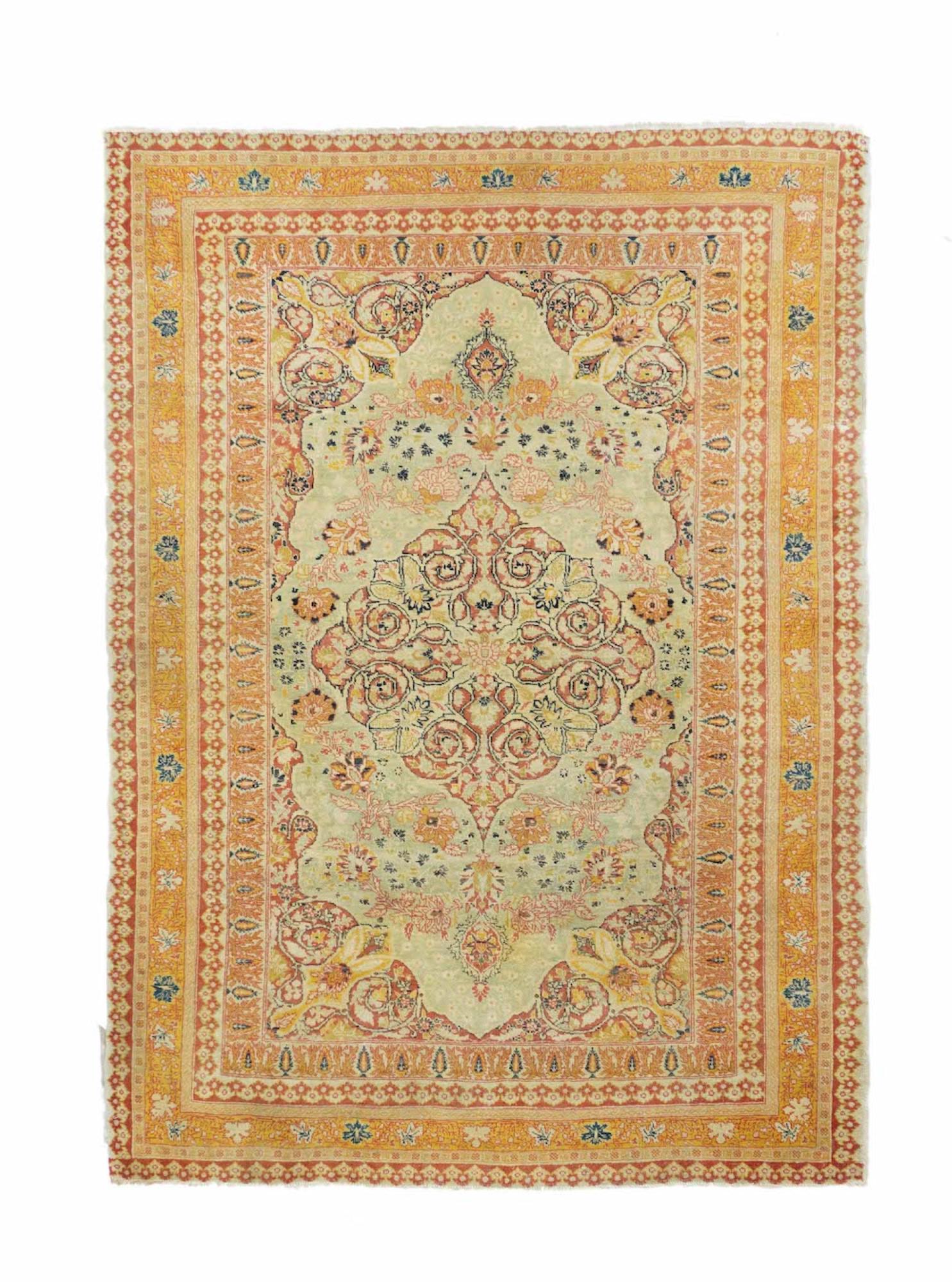 Antique Tabriz Haji Jalili Rug, 4'4'' x 6'4'' ( 1.32 x 1.93 M) (1 of 5)