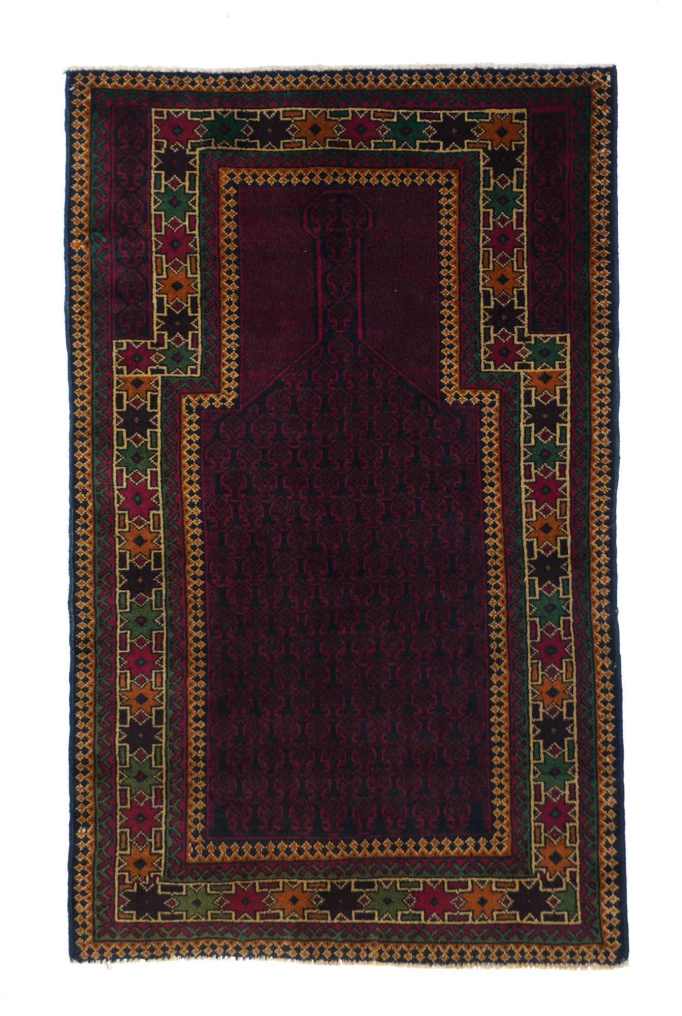 Vintage Balouch Rug, 2'9" x 4'7" ( 0.84 x 1.40 M) (1 of 5)
