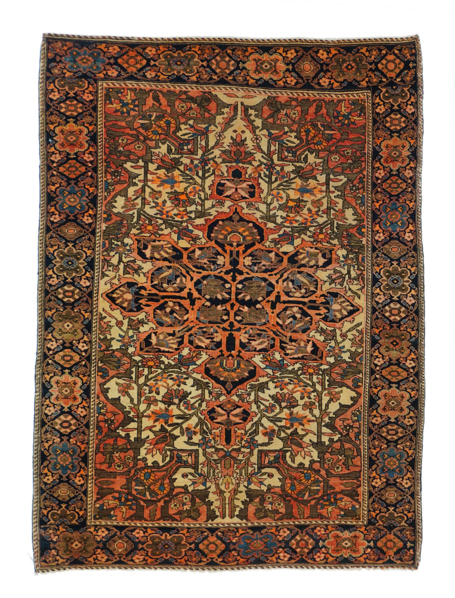Antique Farahan Sarouk Rug, 3'4" x 4'10" ( 1.02 x 1.47 M) (1 of 5)