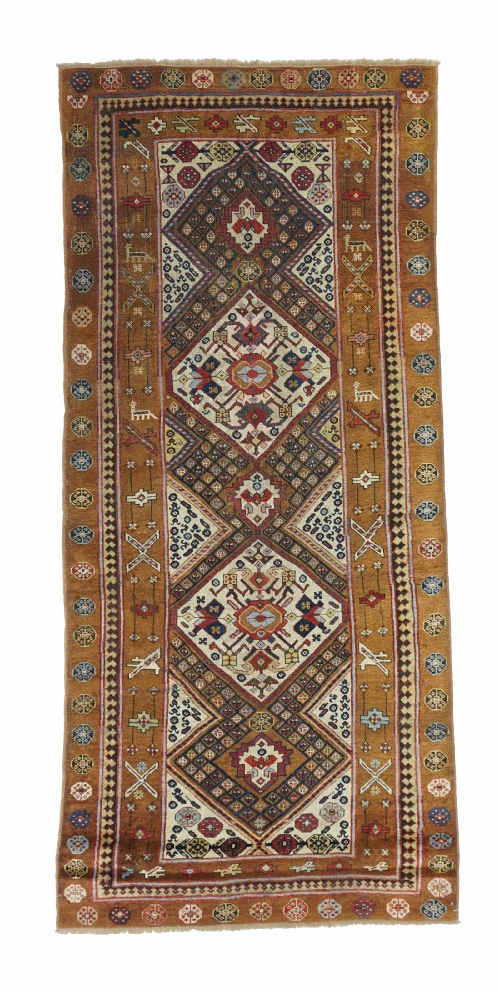 Antique Sarab Rug, 3'7" x 8' ( 1.09 x 2.44 M) (1 of 5)