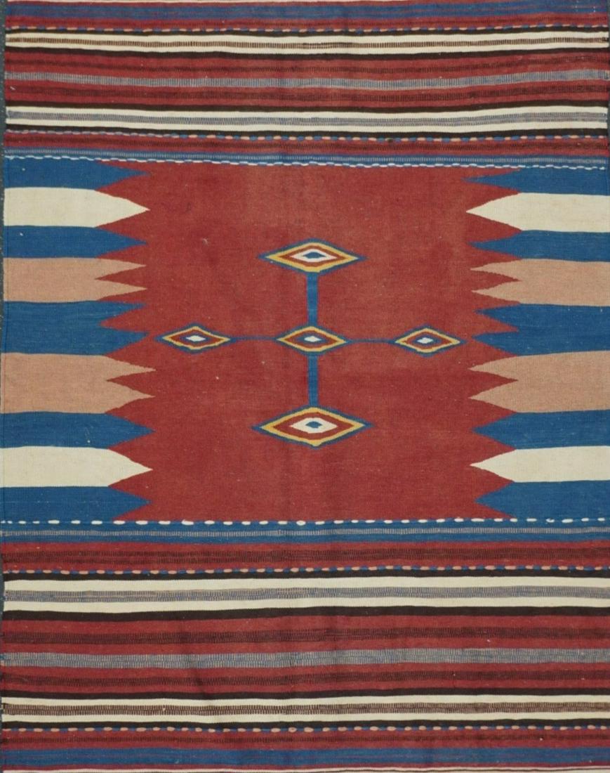 Antique Kilim Rug, 3'8" x 4'8" ( 1.12 x 1.42 M) (1 of 5)