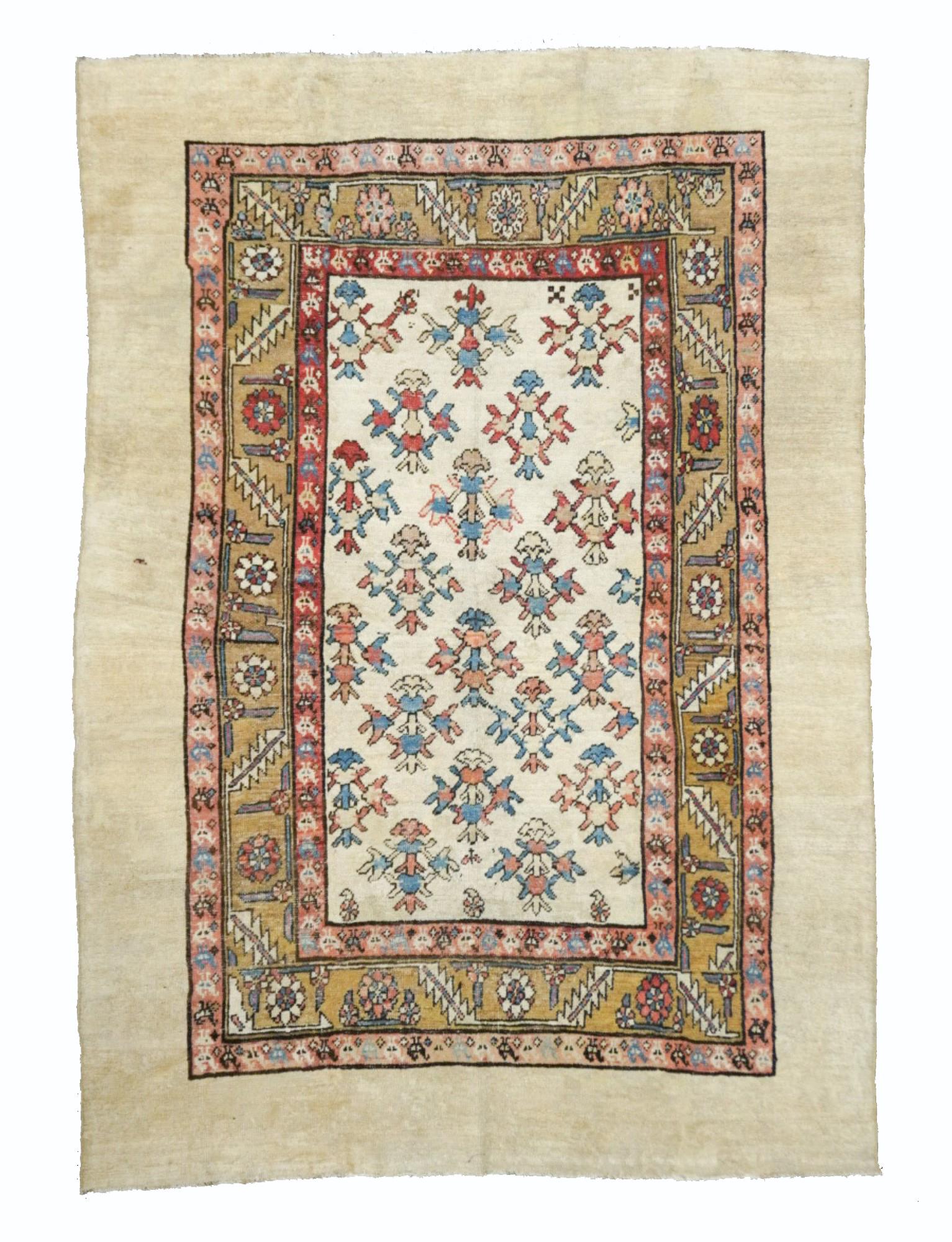Antique Bakhshayesh Rug, 5'5" x 7'9" ( 1.65 x 2.36 M): Fine Antique Persian Bakhshayesh