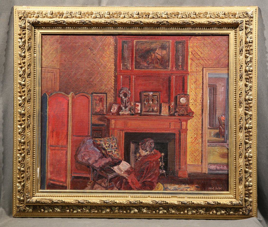 Oil on Canvas by Albert Andre: Oil on Canvas. 25"x30" frame: 33.5"x38.5"Artist Albert Andre