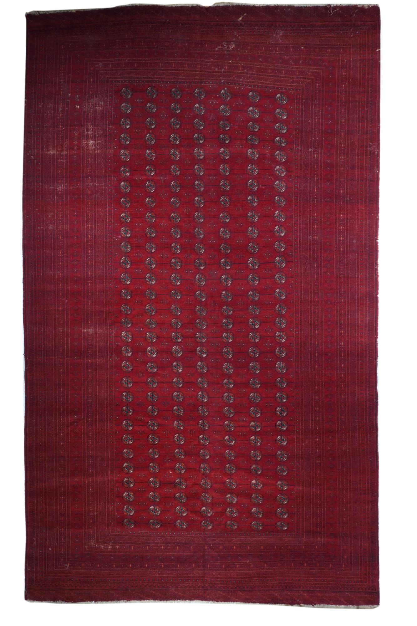 Vintage Afgan Turkeman Rug 10' x 16’11" (3.05 x 5.16 M) (1 of 5)