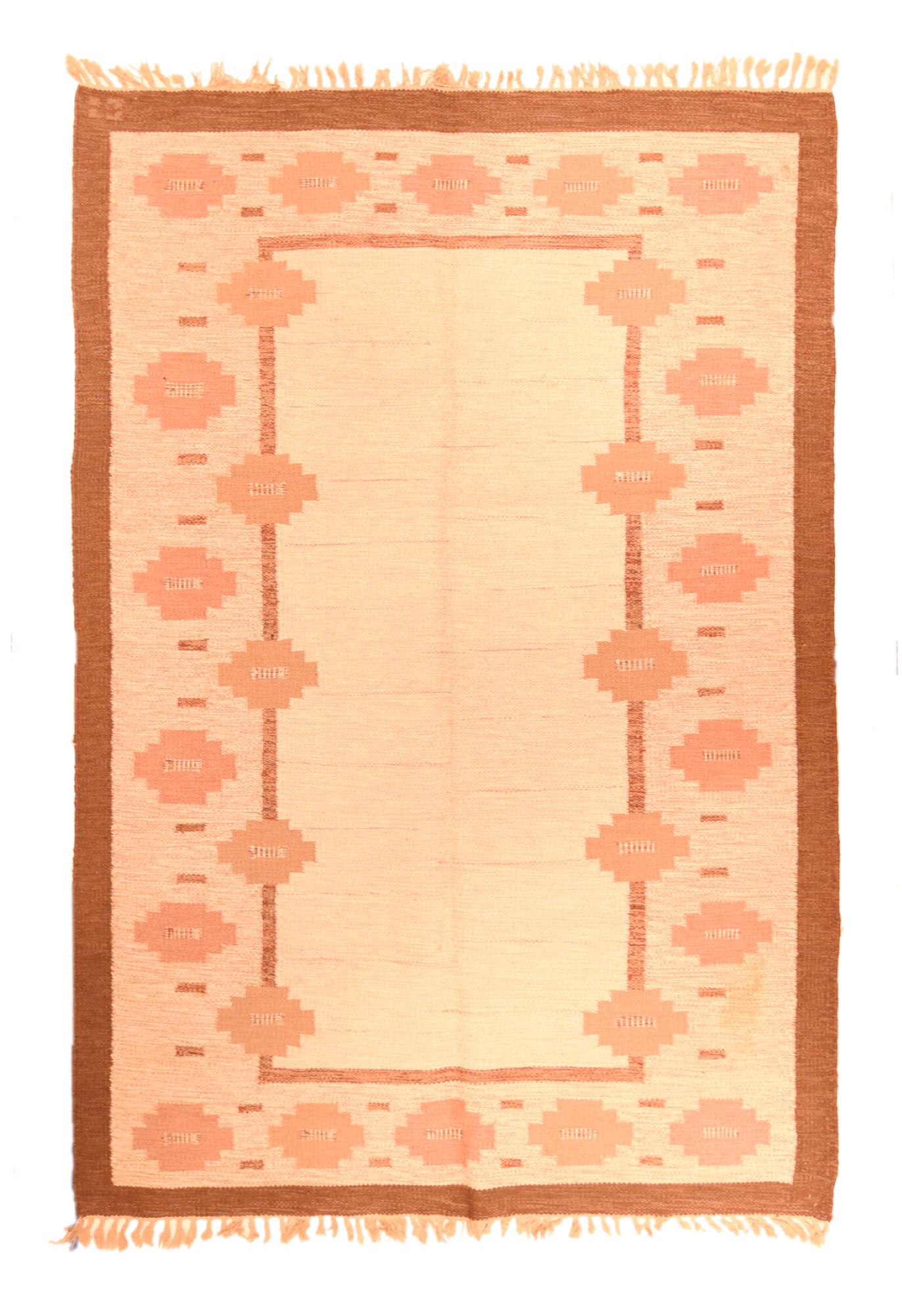 Vintage Swedish Kilim Rug 5'8" x 8'5" (1.73 x 2.57 M) (1 of 3)