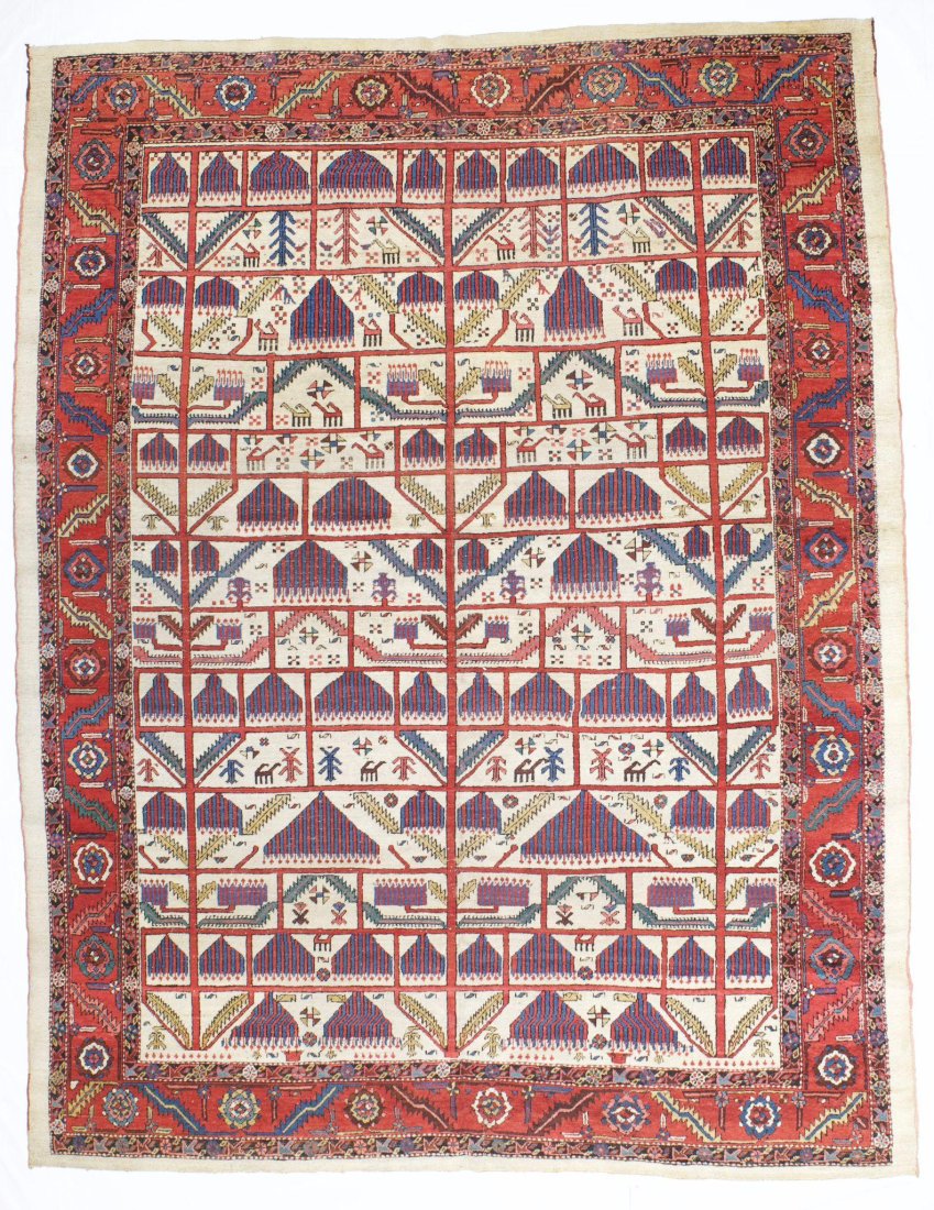 Bakhshayesh Rug 8'3" x 10'8" (2.51 x 3.25 M): Fine antique Persian Bakhshayesh rug.