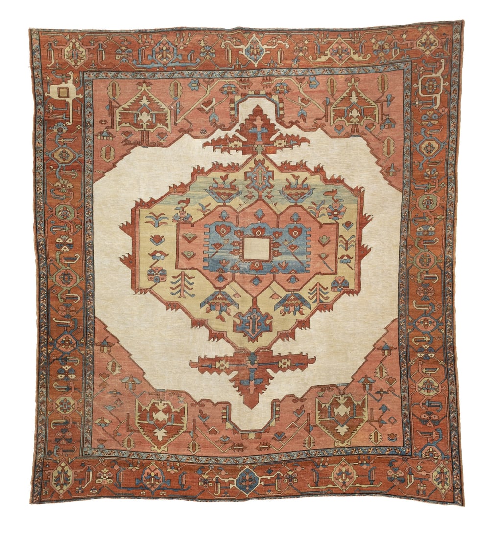 Bakhshayesh Rug 10'3" x 10'9" (3.12 x 3.28 M): Antique Persian Bakhshayesh
