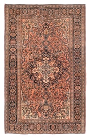 Antique Farahan Sarouk 4'1" x 6'6" (1.24 x 1.98 M)