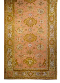 Antique Turkish Oushak 10'5" x 18'10" (3.18 x 5.74 M)