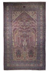 Antique Lavar Kerman 9'11" x 15'10" (3.02 x 4.83 M)