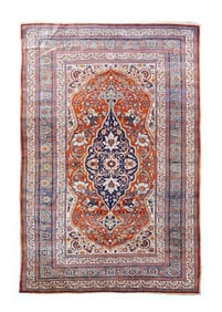 Silk Heriz Rug 4'3" x 6'5" (1.30 x 1.96 M)
