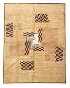 French Mid-Century 7'1" x 9'3" (2.16 x 2.82 M)