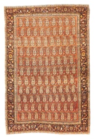 Farahan Sarouk Rug 4'4" x 6'5" (1.32 x 1.96 M)