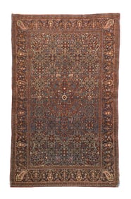 Antique Dabir Kashan 4'2" x 6'8" (1.27 x 2.03 M)