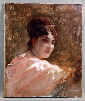 Woman's Portrait Oil on Vanvas