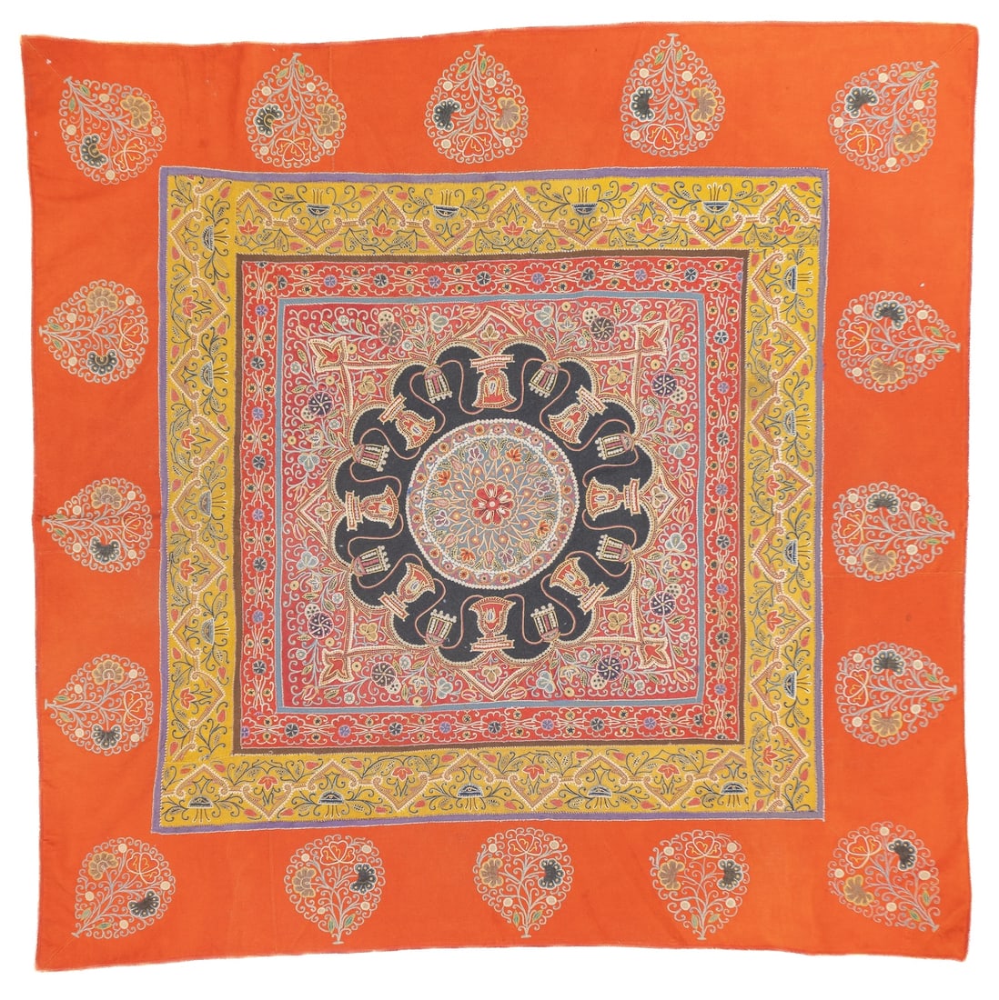 Antique Persian Embroidery Suzani Rashti Douzi Rug (1 of 5)