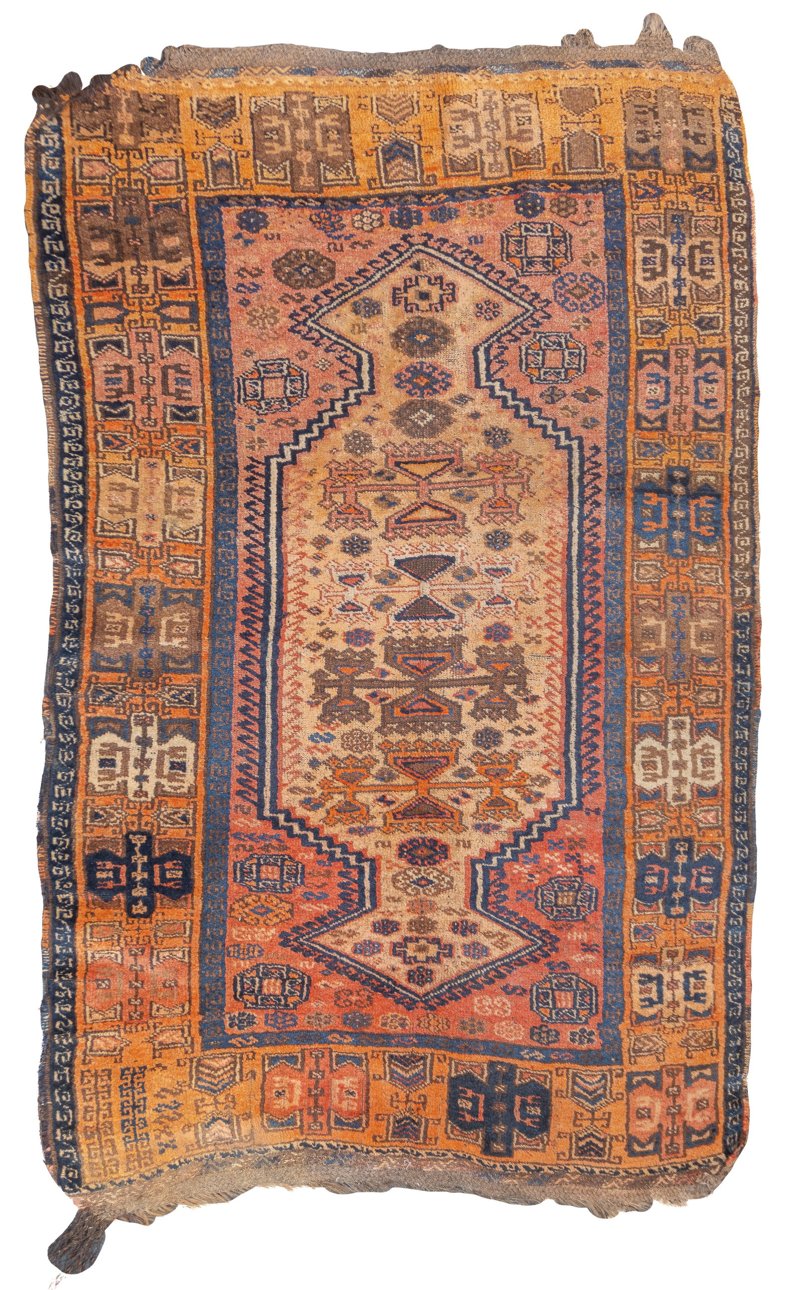 Antique Persian Kurdish Rug 3'7" x 5'9" (1.09 x 1.75 M) (1 of 5)